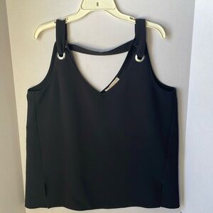 Michael Michael Kors Women's  Size  Large  Sleeveless Tank Top Career Black